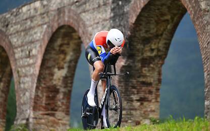 PISA, ITALY - MAY 20: Daan Hoole of Netherlands and Team Lidl - Trek competes during the 108th Giro d'Italia 2025, Stage 10 a 28.6km individual time trial stage from Lucca to Pisa / #UCIWT / on May 20, 2025 in Pisa, Italy. (Photo by Dario Belingheri/Getty Images)