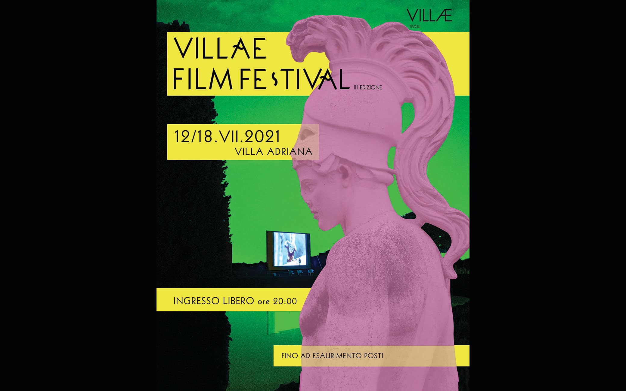La locandina del festival in Villa Adriana