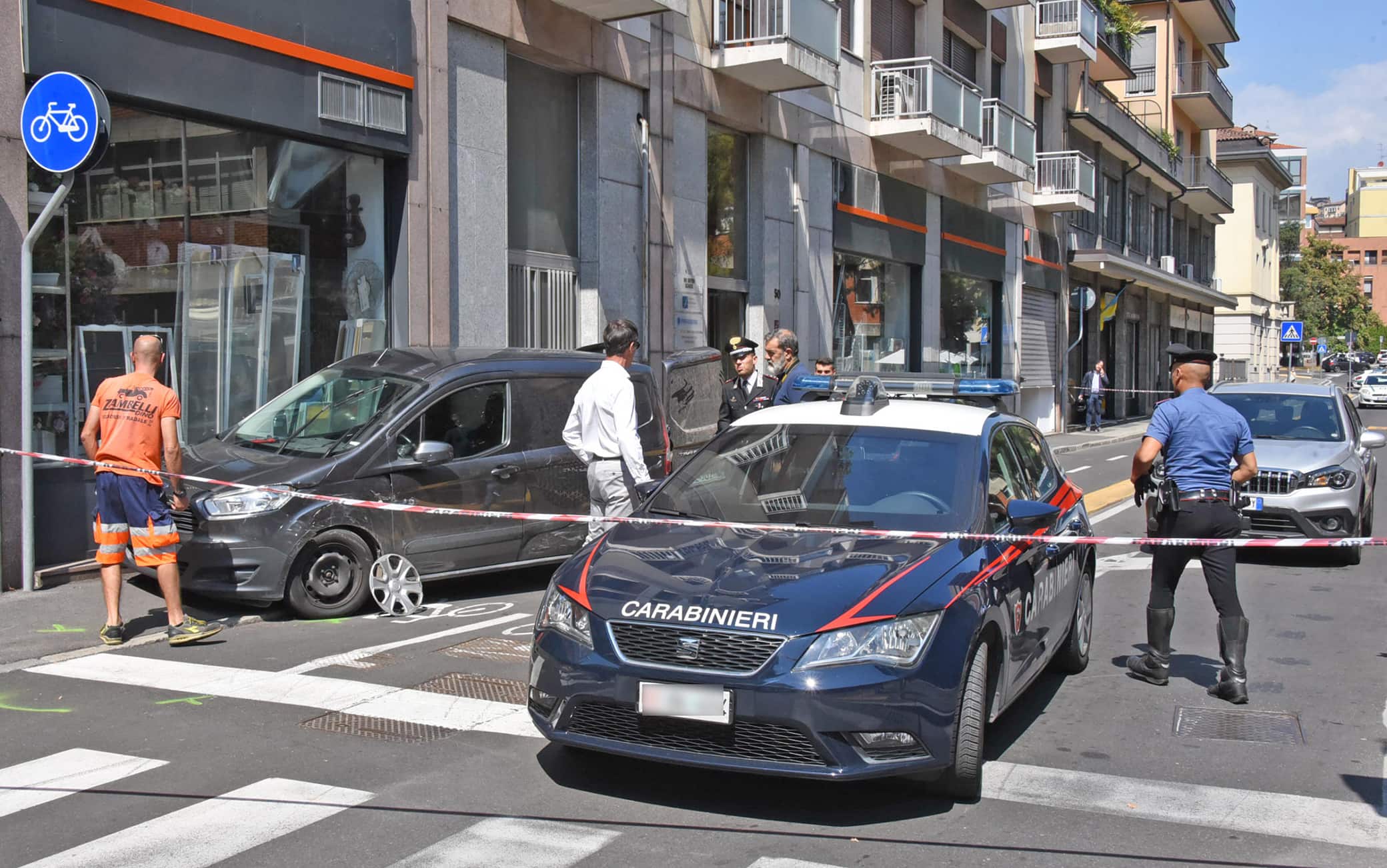 Fermato il furgone a Bergamo