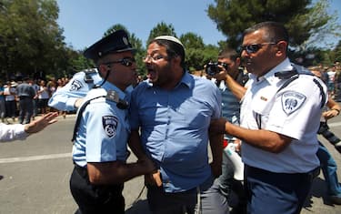 L'arresto di Ben-Gvir nel 2012 a seguito di una protesta davanti alla Knesset