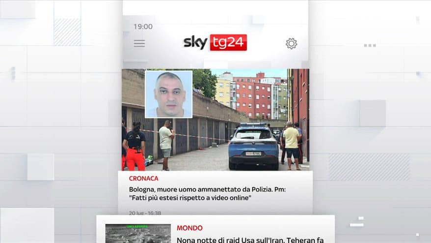 I titoli di Sky TG24 del 20 luglio, edizione delle 19
