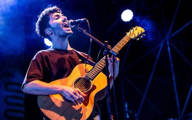 BERGAMO, ITALY - JULY 30: Fulminacci performs at Bergamo 1000 on July 30, 2021 in Bergamo, Italy. (Photo by Roberto Finizio/Getty Images)