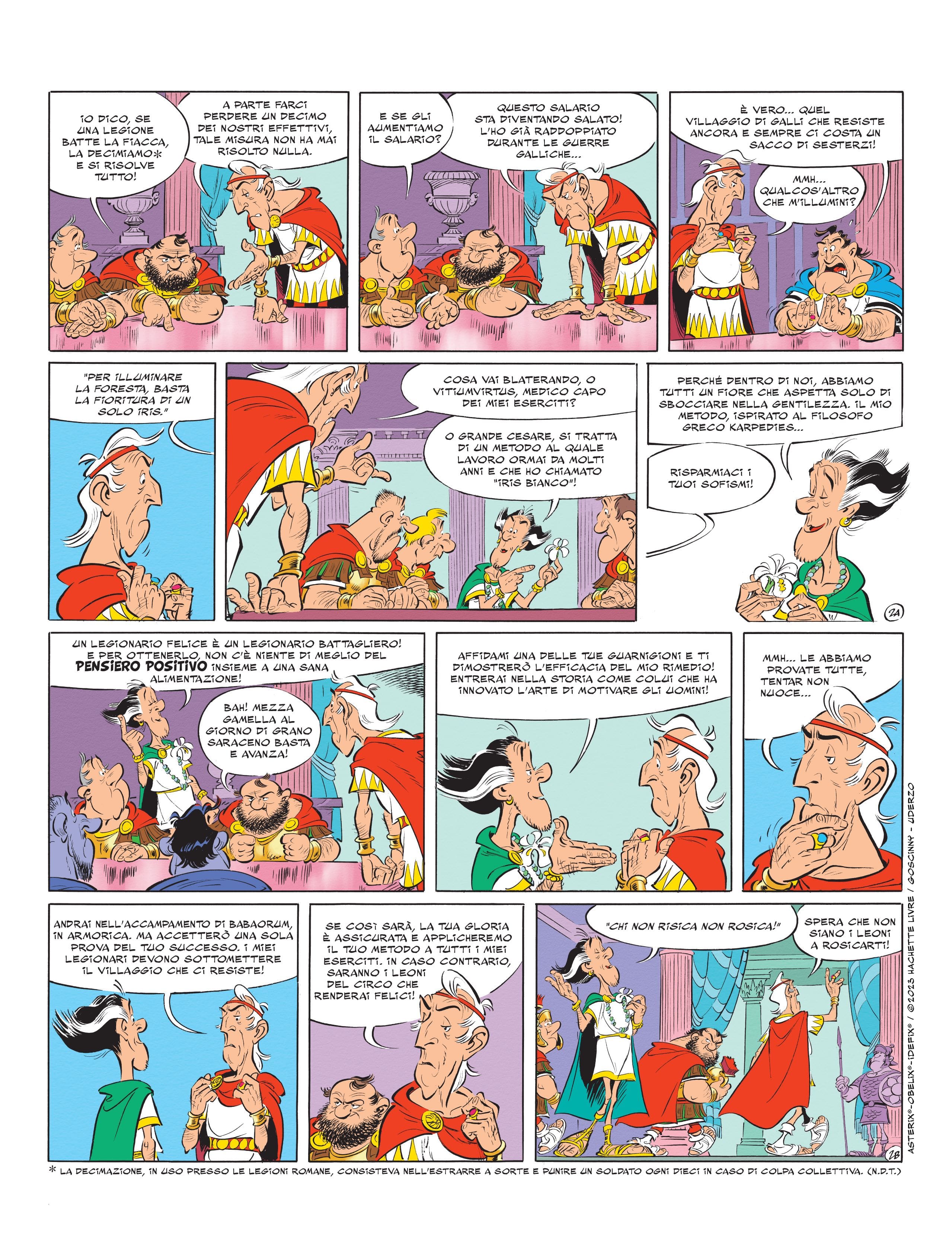 Una tavola tratta da Asterix e l'Iris Bianco