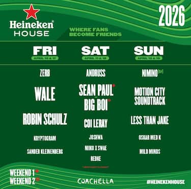 Lineup Heineken House
