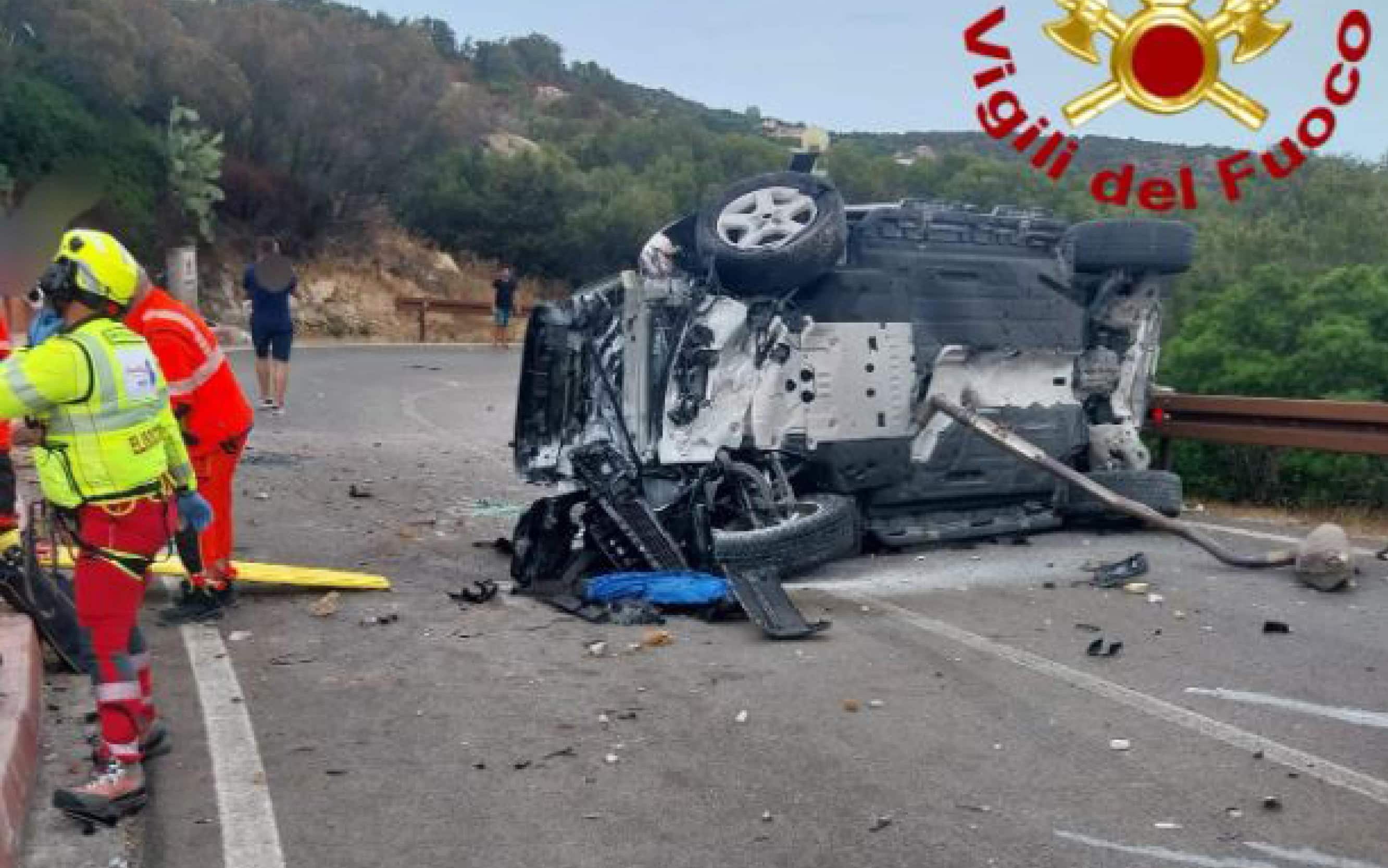 Suv si ribalta ad Abbiadori, (Costa Smeralda). Giorgetto Giugiaro in ospedale