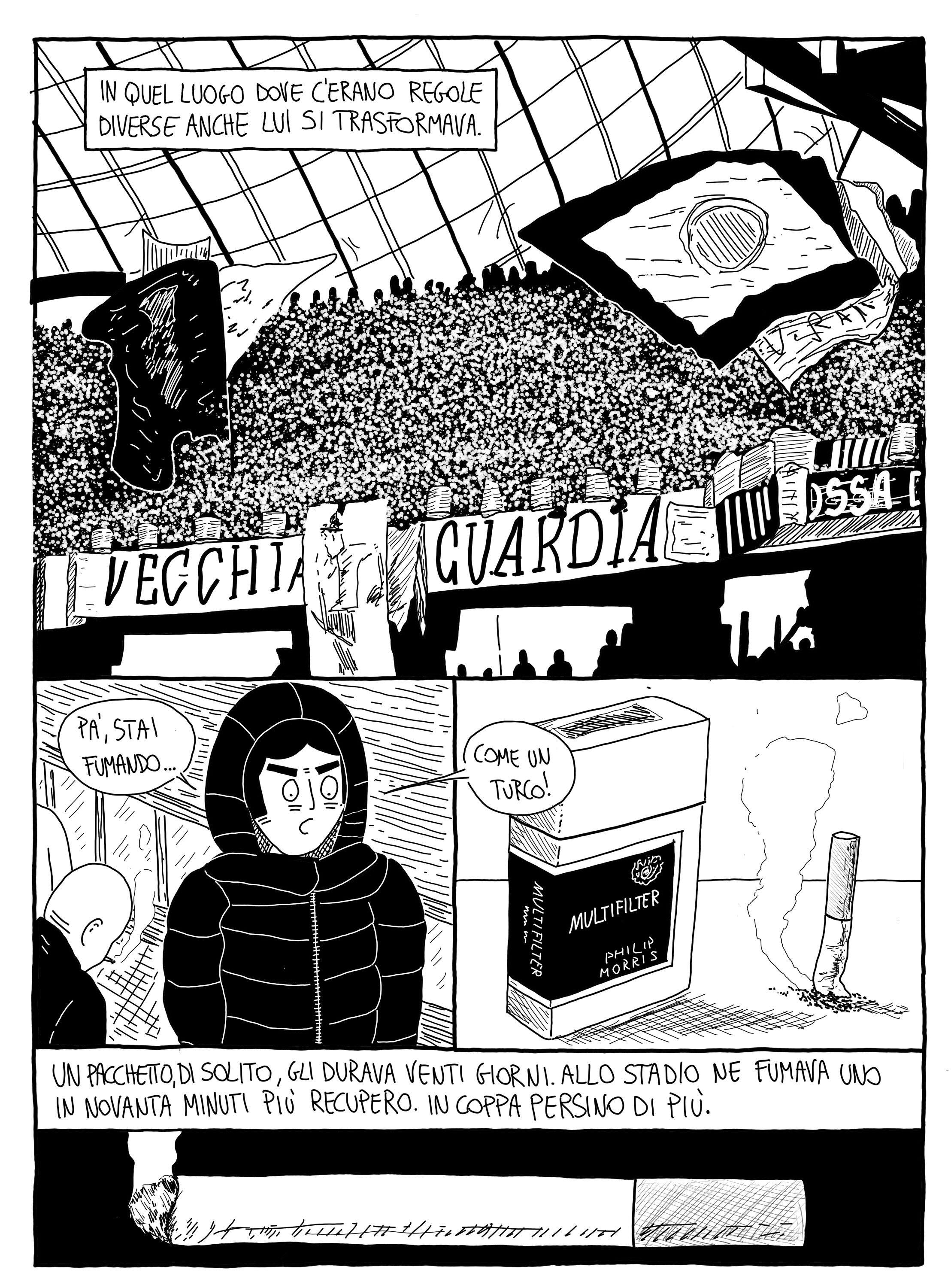 Una tavola tratta da "Tutto bene tranne il resto", fumetto di Claudio Marinaccio edito da HarperCollins