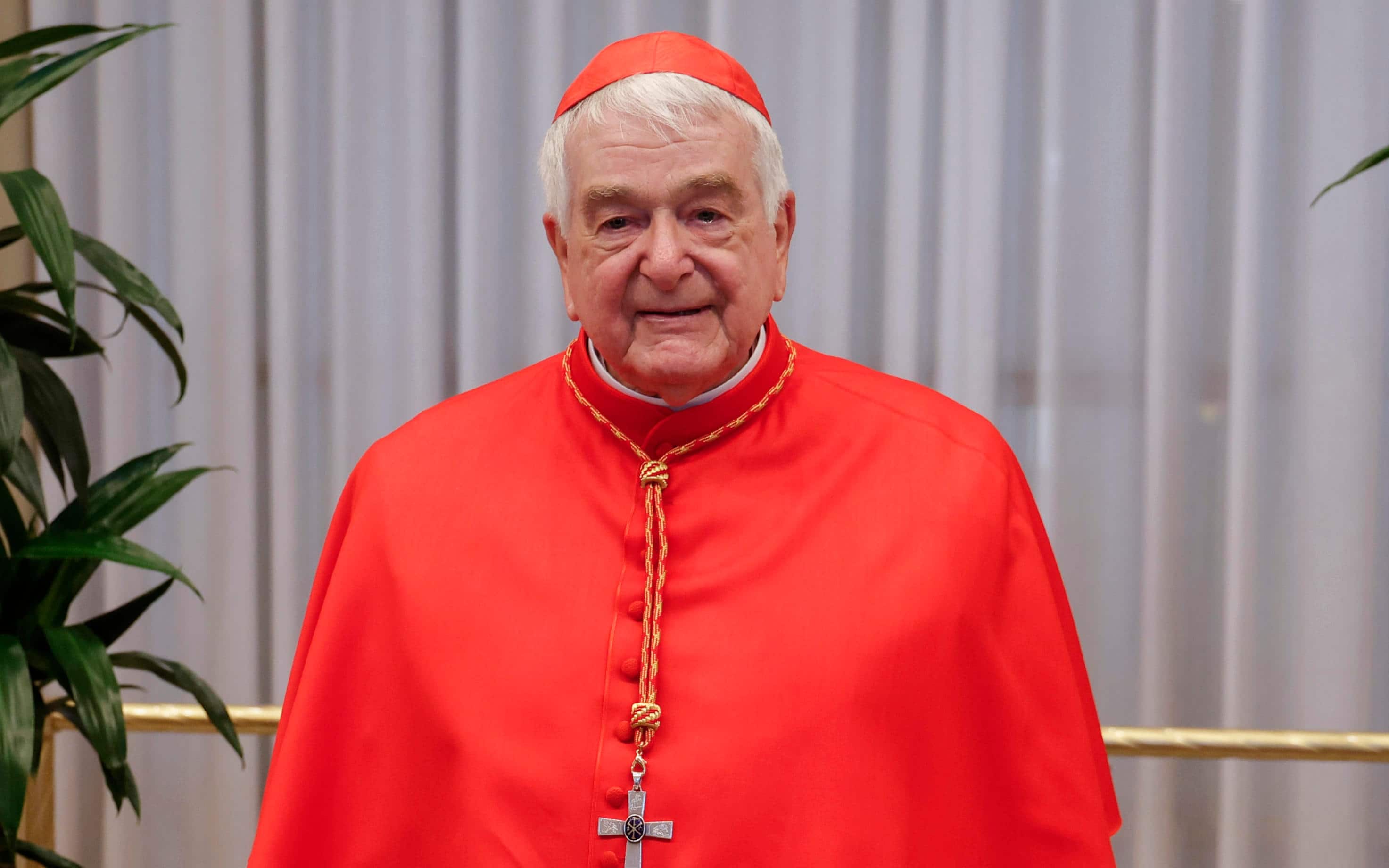 New Cardinal Emil Paul Tscherrig poses at the end of the consistory ceremony, Vatican City, 30 September 2023. The pontiff creates 21 new cardinals. ANSA/GIUSEPPE LAMI