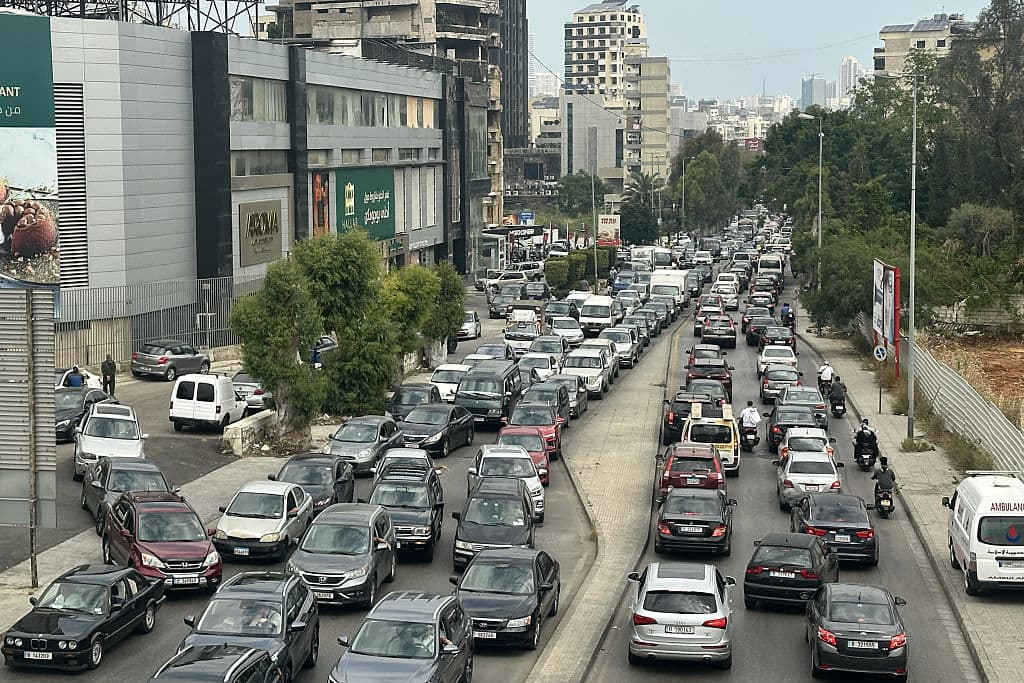 Traffico nel sud di Beirut