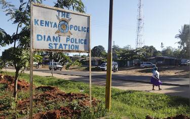 epa03240030 A photo made available on 29 may 2012  shows Diani Police Staion in Diani, south of Kenya's second largest city Mombasa, on 27 May 2012. Alexander Monson, the 28-year-old son of Lord Nicholas Monson, the 12th Baron of Monson, had been arrested for allegedly smoking cannabis outside a nightclub in the resort town of Diani in the early hours of 19 May 2012, and within hours he was seen dying on the floor of Diani Police Station. He later died in the Palm Beach hospital in Diani. Kenyan police initially claimed that British aristocrats son had died of complications from taking drugs but later said that it will set up a task force to investigate his death after pathologists' reports showed that he had died from a blow to the head.  EPA/DAI KUROKAWA