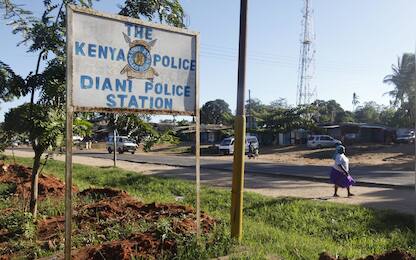 epa03240030 A photo made available on 29 may 2012  shows Diani Police Staion in Diani, south of Kenya's second largest city Mombasa, on 27 May 2012. Alexander Monson, the 28-year-old son of Lord Nicholas Monson, the 12th Baron of Monson, had been arrested for allegedly smoking cannabis outside a nightclub in the resort town of Diani in the early hours of 19 May 2012, and within hours he was seen dying on the floor of Diani Police Station. He later died in the Palm Beach hospital in Diani. Kenyan police initially claimed that British aristocrats son had died of complications from taking drugs but later said that it will set up a task force to investigate his death after pathologists' reports showed that he had died from a blow to the head.  EPA/DAI KUROKAWA