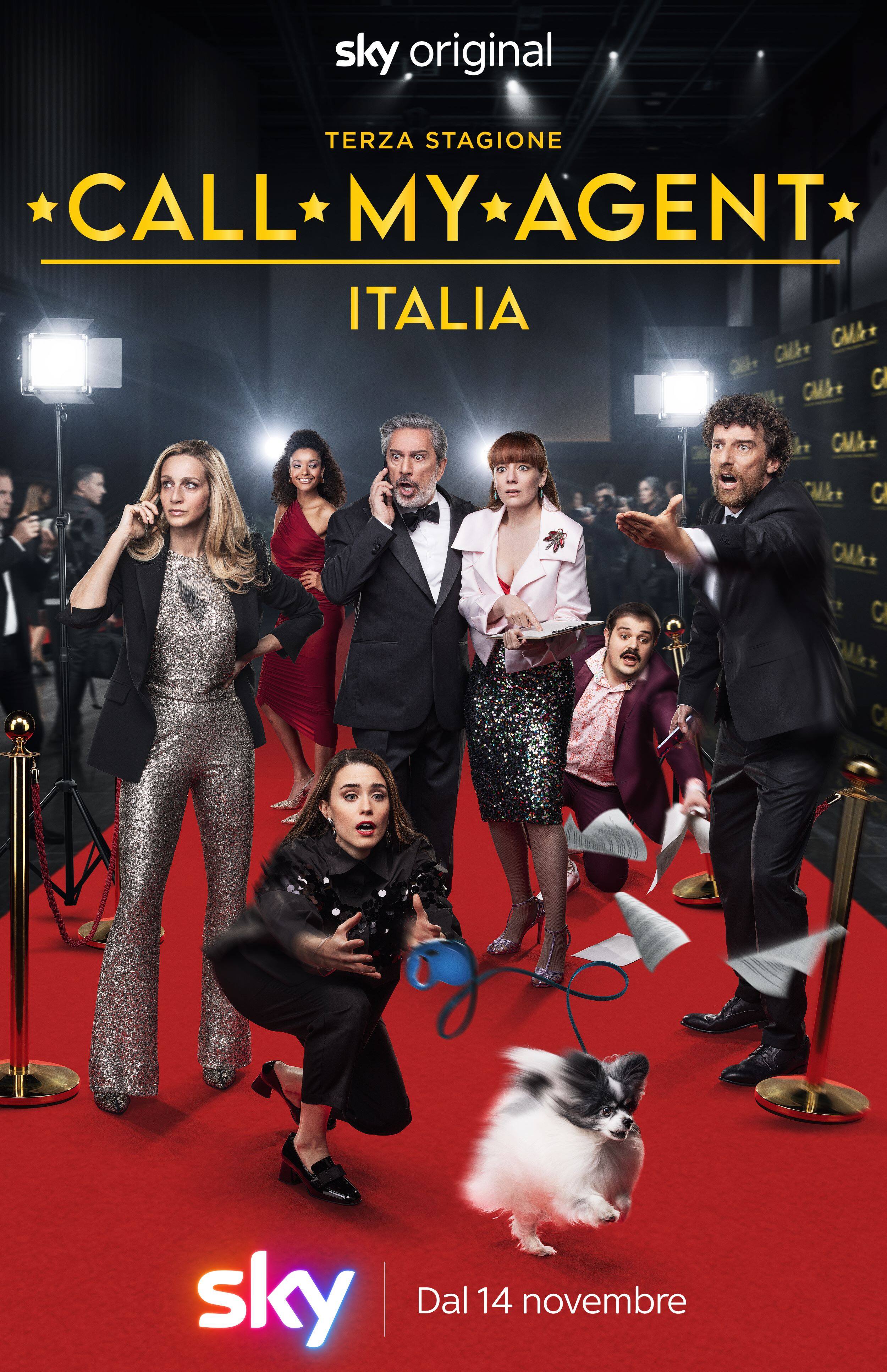 Il poster di Call My Agent - Italia terza stagione, dal 14 novembre su Sky e NOW