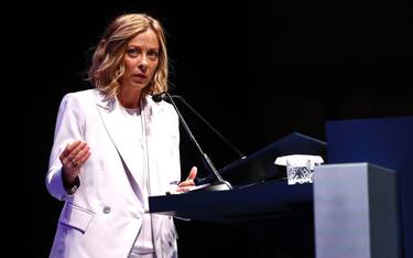 La presidente del Consiglio Giorgia Meloni all'assemblea di Confindustria, Roma, 18 settembre 2024.ANSA/ VINCENZO LIVIERI