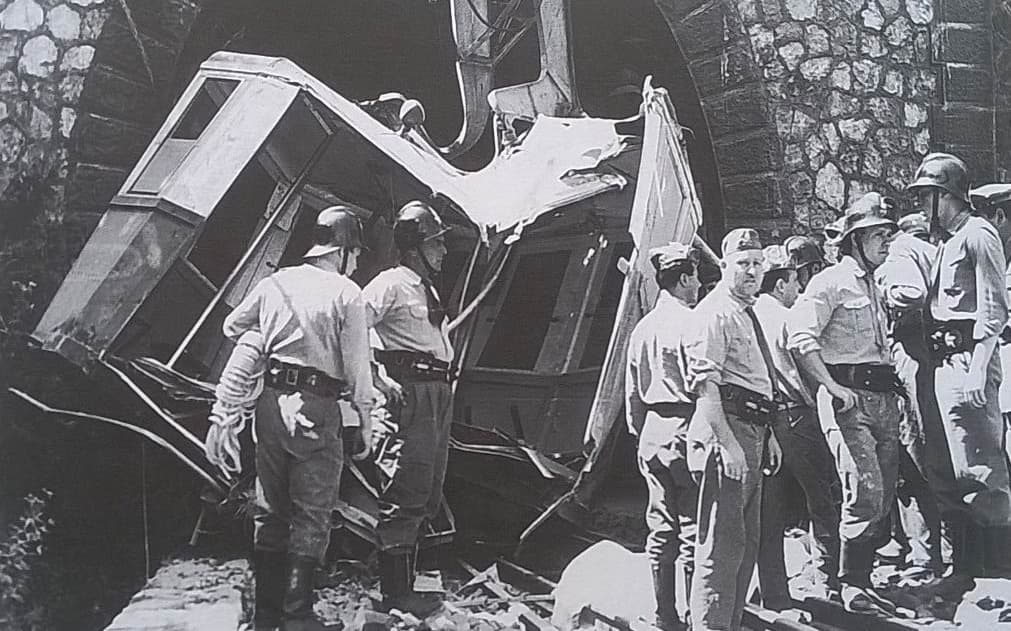 La cabina precipitata dal Faito nel 1960