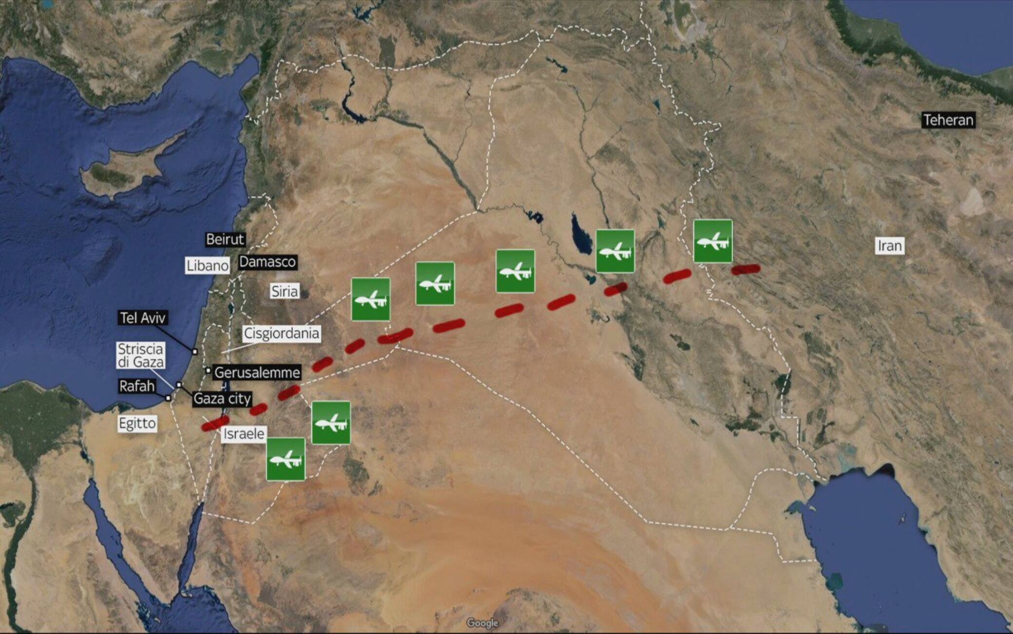 grafica attacco droni