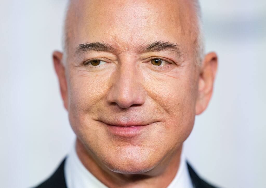 LONDON, ENGLAND - AUGUST 30: Jeff Bezos attends "The Lord Of The Rings: The Rings Of Power" World Premiere at Leicester Square on August 30, 2022 in London, England. (Photo by Samir Hussein/WireImage)