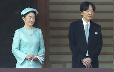 Il principe ereditario del Giappone Akishino e la consorte Kiko