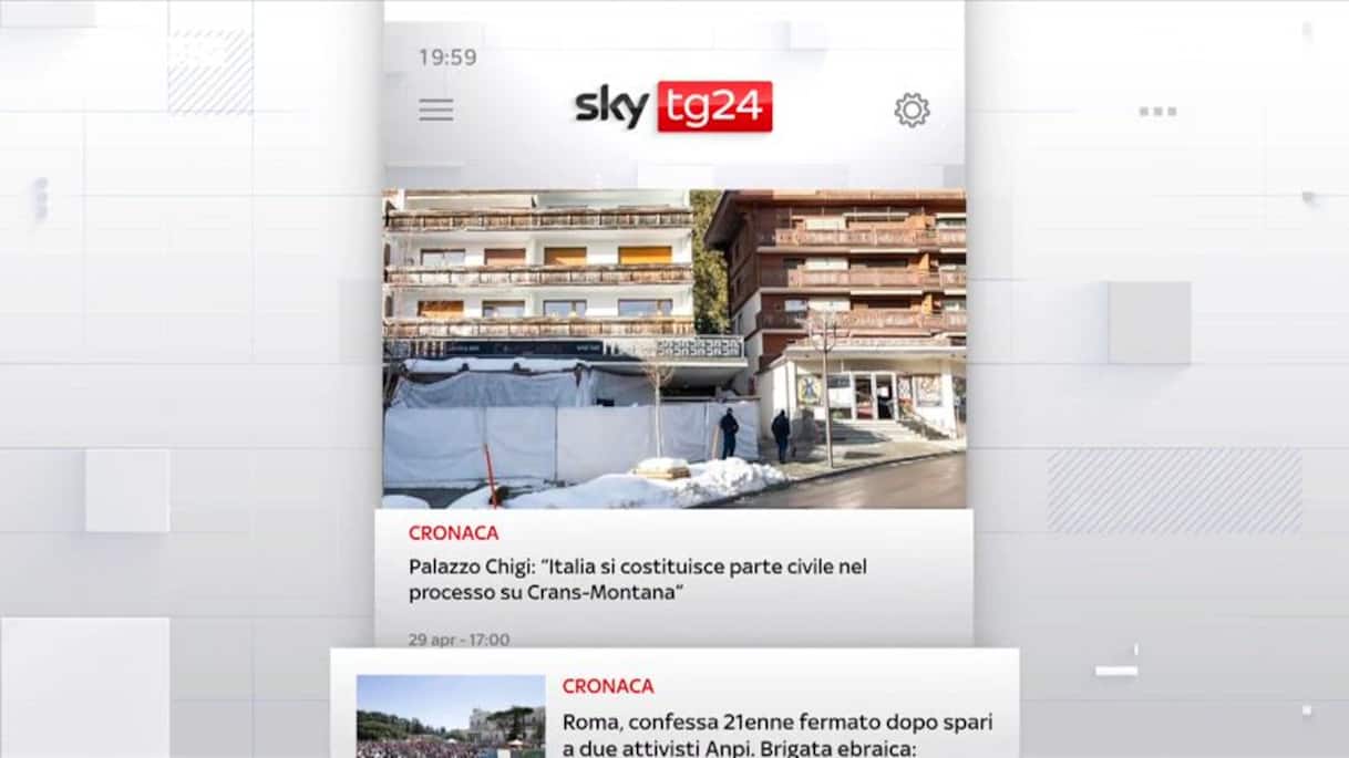 I titoli di Sky TG24 del 30 aprile, edizione delle 20