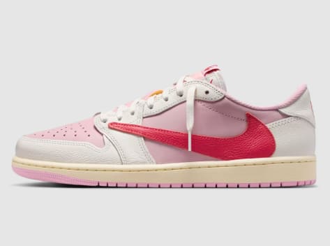 Air Jordan 1 Low x Travis Scott Shy Pink and Tropical Pink