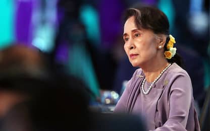 Myanmar State Counsellor Aung San Suu Kyi attends the Leaders Plenary Session of the Association of Southeast Asian Nations (ASEAN)-Australia Special Summit in Sydney on March 18, 2018. The ASEAN-Australia Special Summit 2018 aims to further deepen economic cooperation, political dialogue and strengthen regional security. (Photo by Mark Metcalfe / POOL / AFP)
