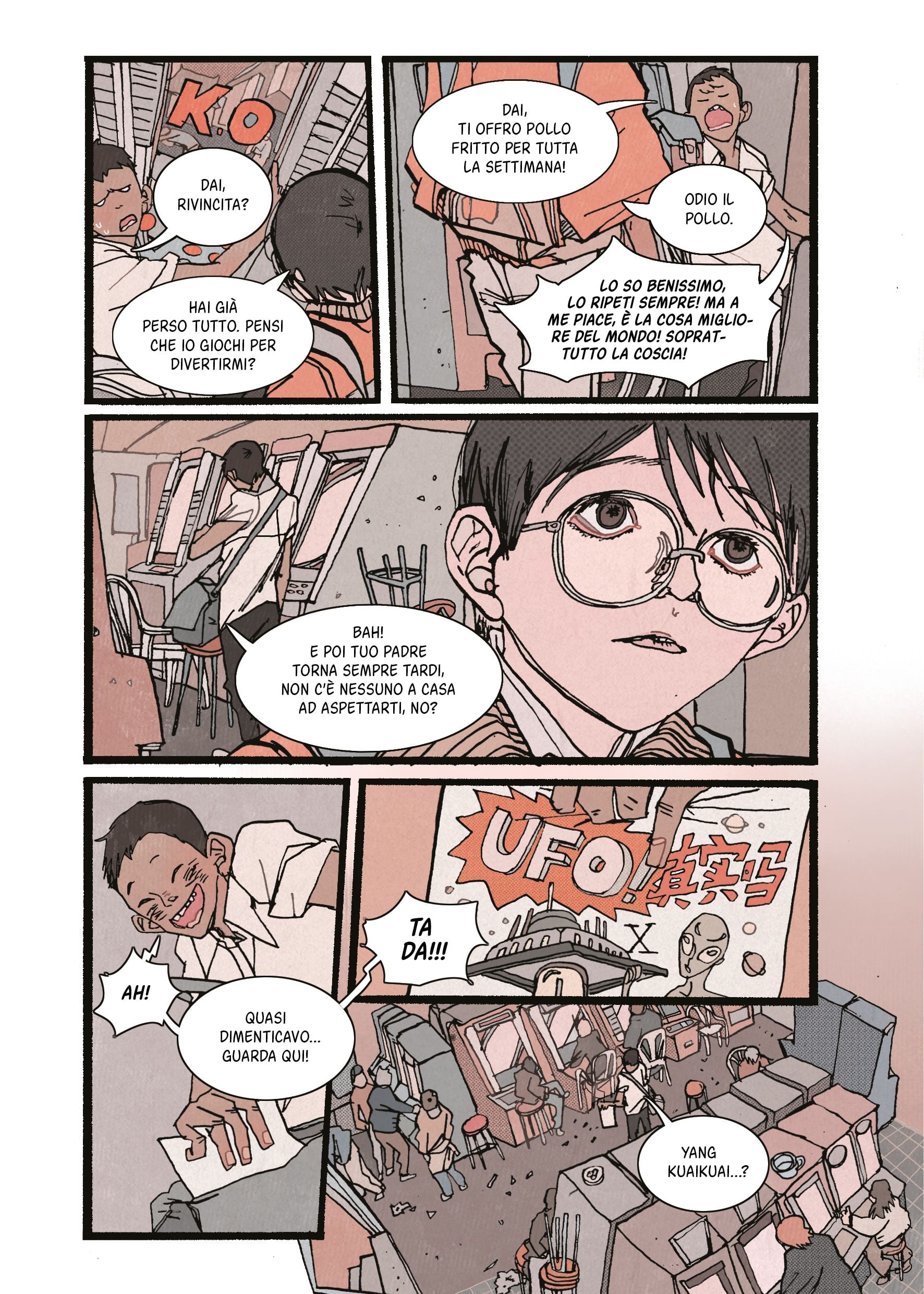 Una tavola tratta da Comet Club di Yi Yang (BAO Publishing)