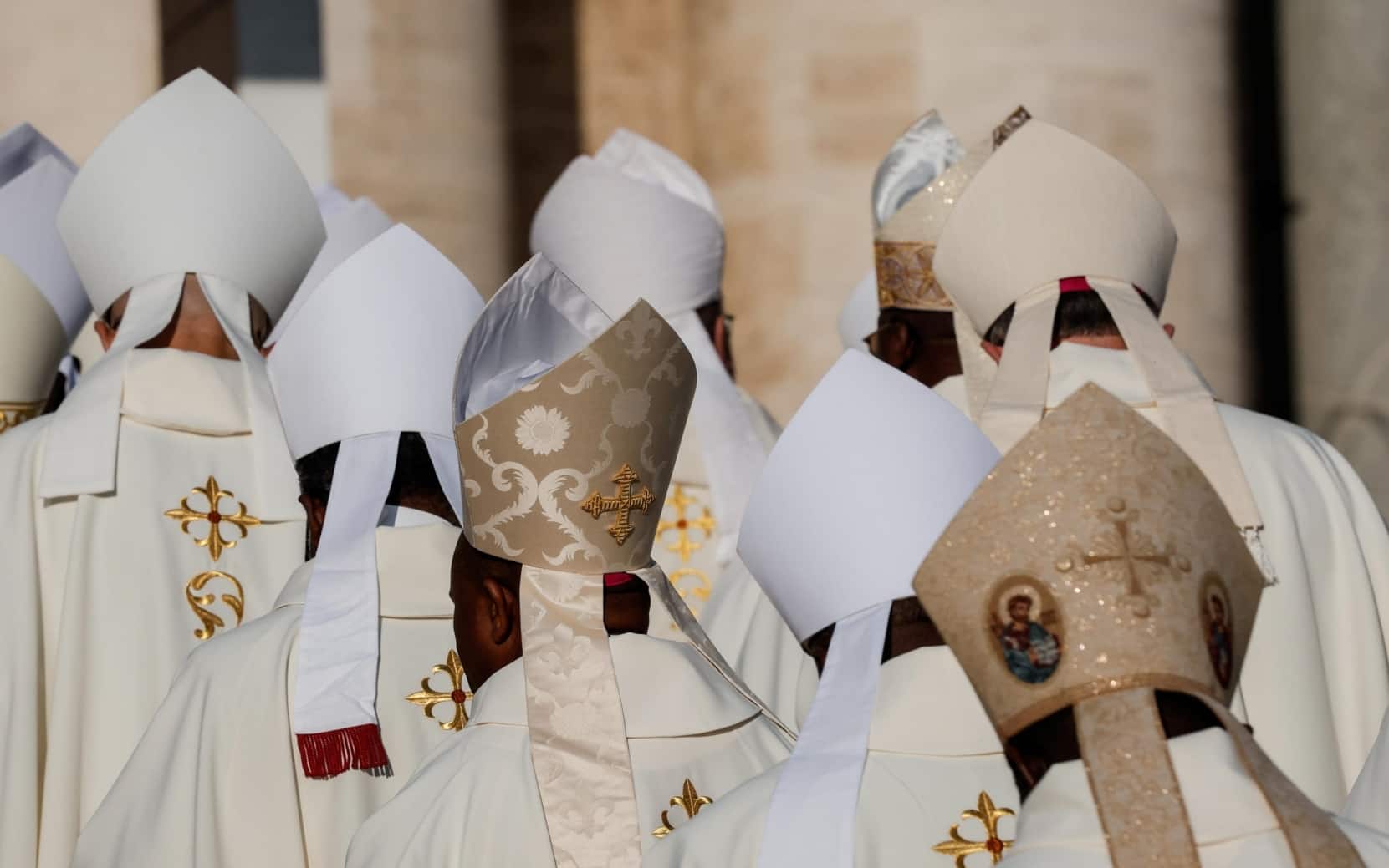 Pope Francis leads a Holy Mass with the new Cardinals and opening of the Synod of Bishops in Saint Peter's Square, Vatican City, 4 October 2023. ANSA/GIUSEPPE LAMI