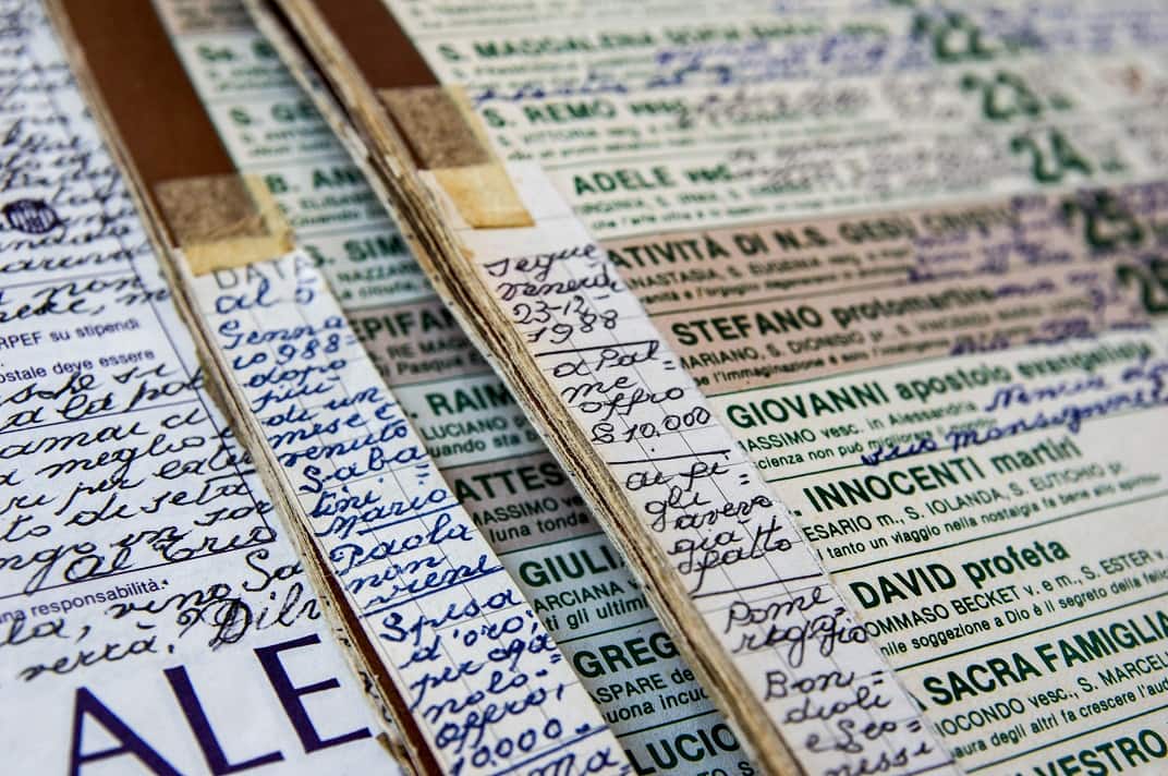 Uno dei diari conservati nell'Archivio di Piave Santo Stefano (Credits: Luigi Burroni)