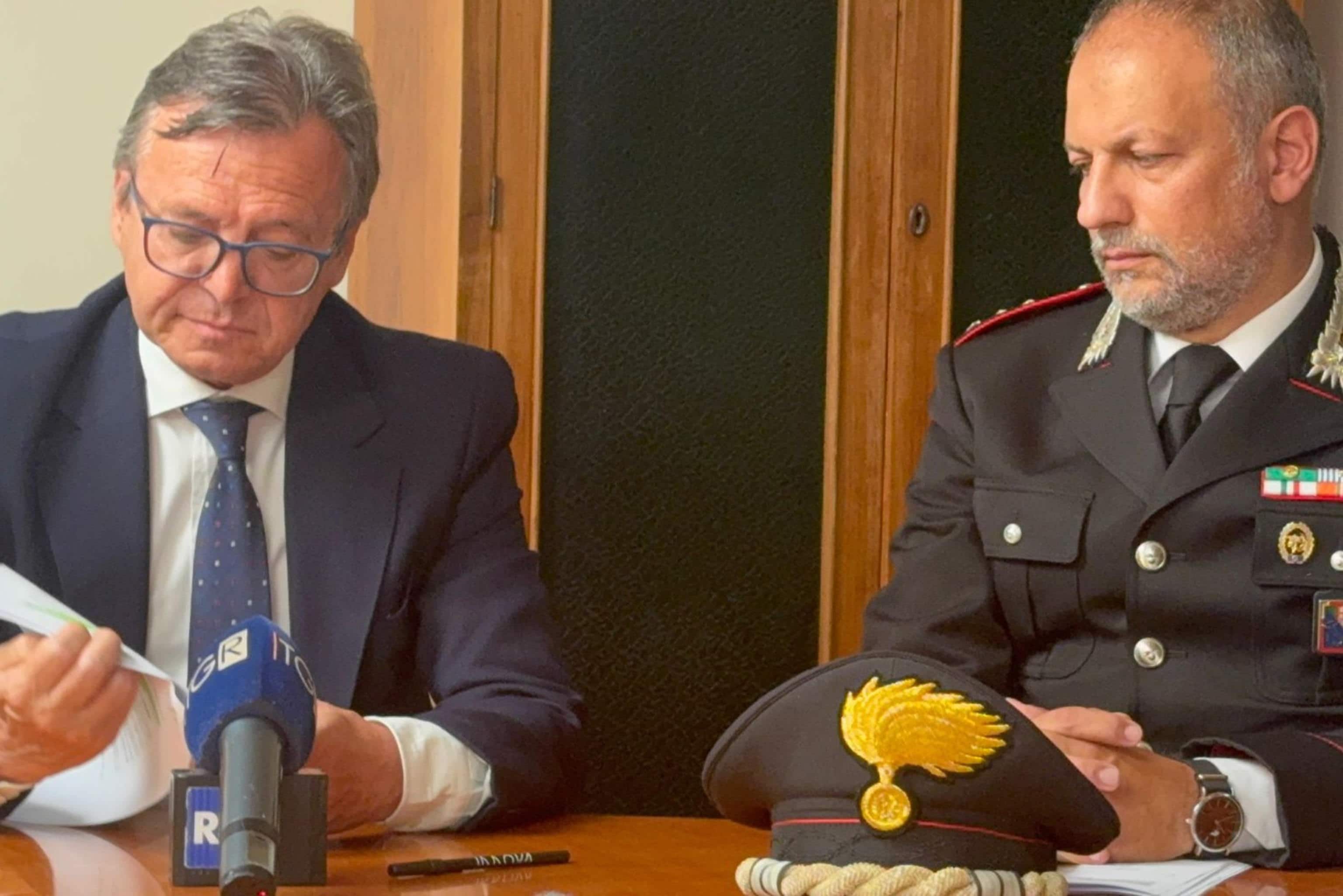 Il procuratore di Imperia Alberto Lari durante la conferenza stampa per l'arresto del compagno della madre della bimba di due anni morta a Bordighera. 30 maggio 2026. ANSA/Alice Spagnolo
