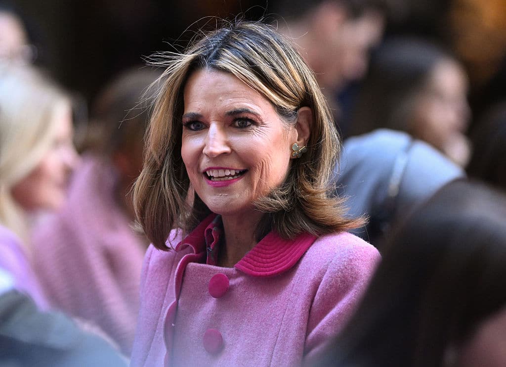 NEW YORK, NY - OCTOBER 01:  Savannah Guthrie is seen on the NBC Today Show Citi Concert Series at Rockefeller Plaza on October 01, 2025 in New York City.  (Photo by NDZ/Star Max/GC Images)