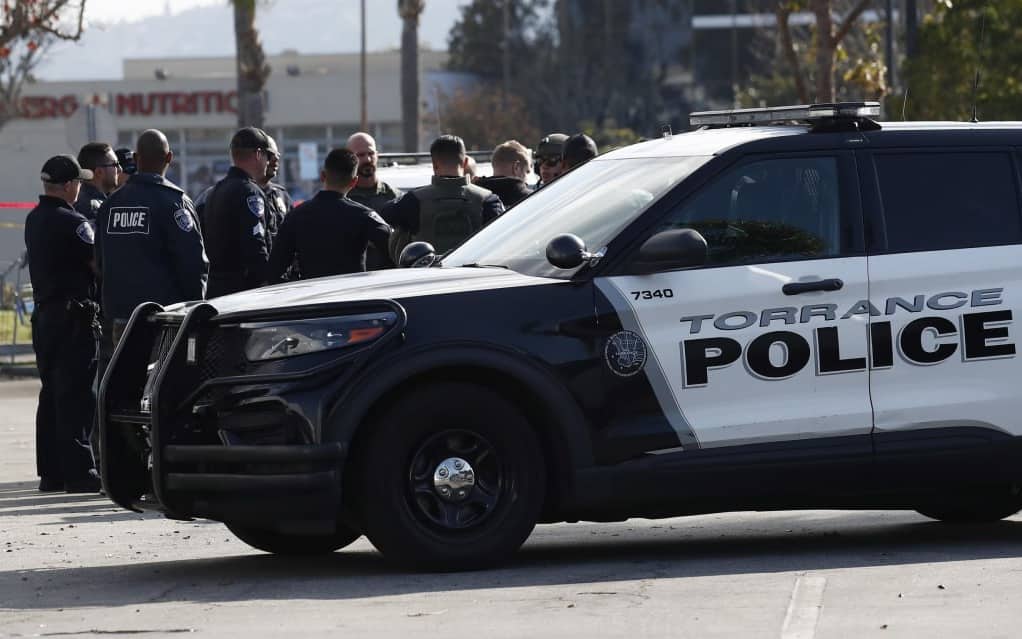 Il luogo dell'incidente a Los Angeles