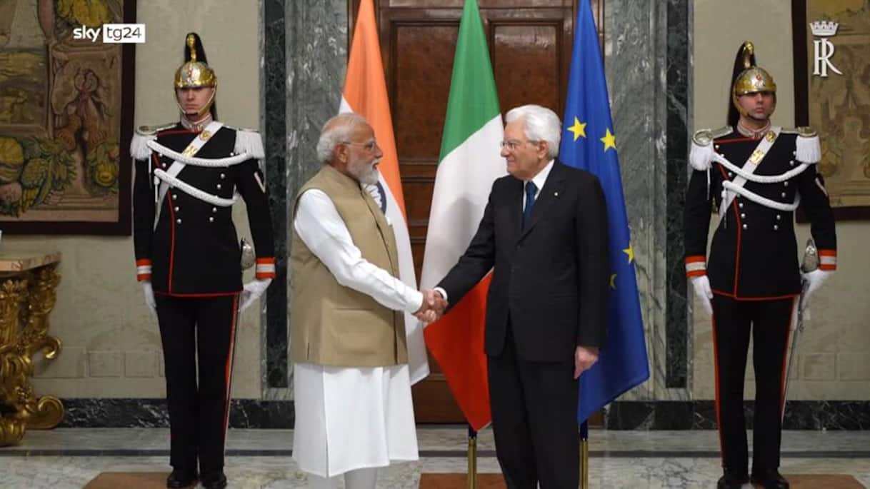 Modi in Italia, Mattarella: 'Intensificare collaborazione' | Video Sky TG24