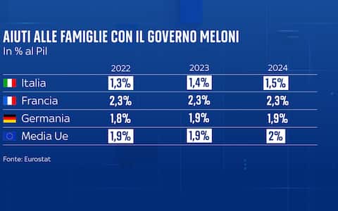 una grafica sulla spesa per la famiglia