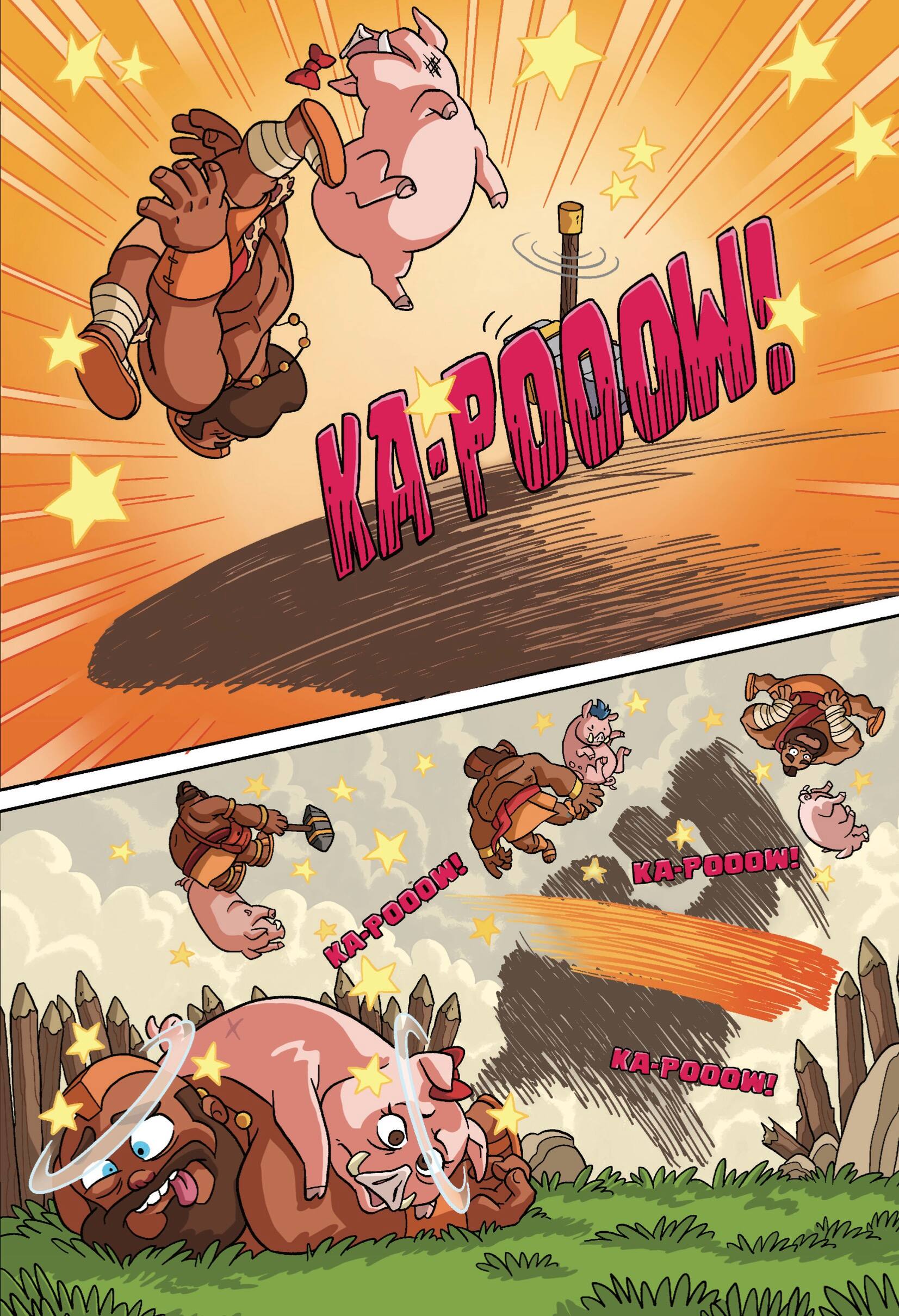 L'assalto dei domatori di cinghiali al villaggio nemico