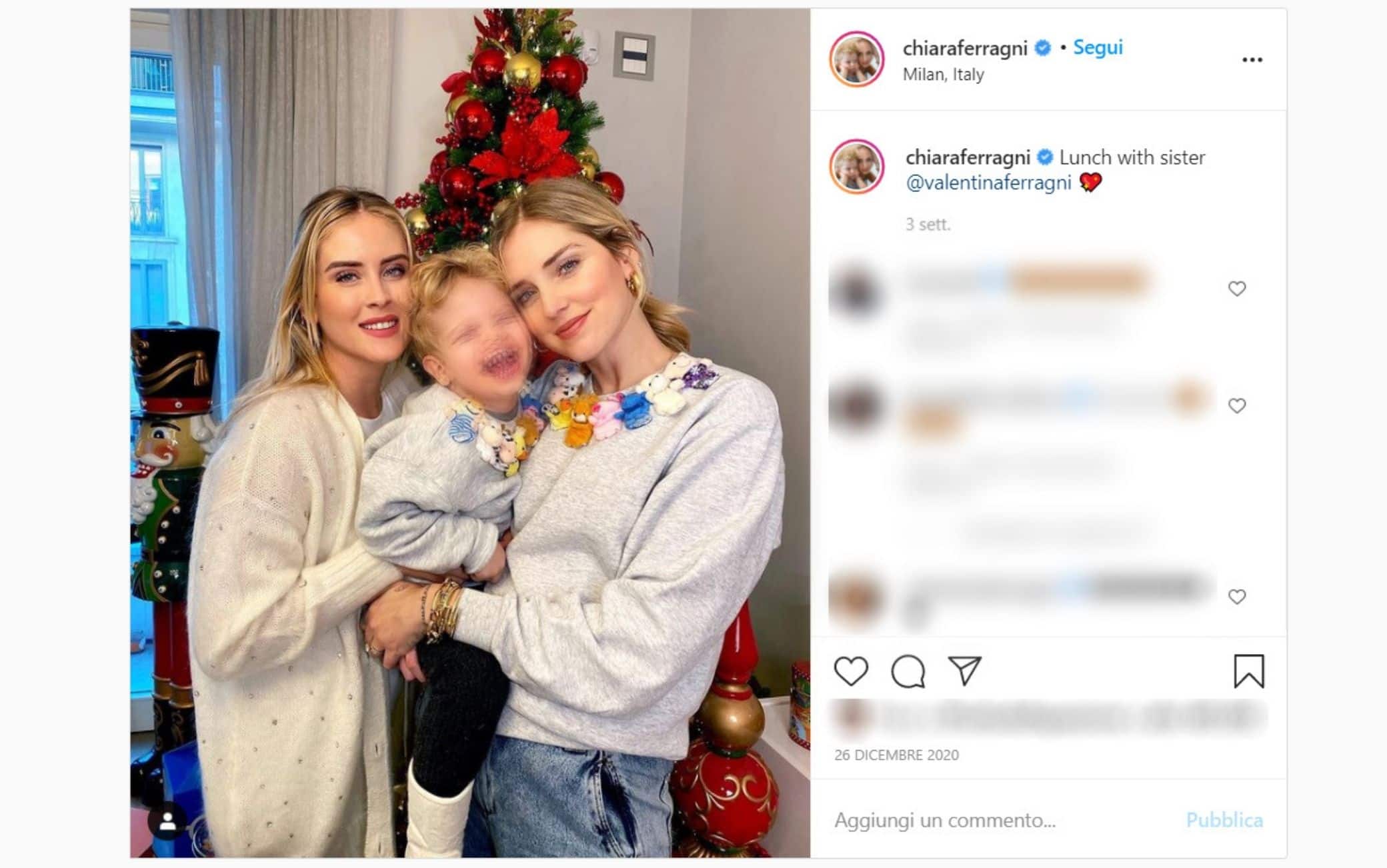 Valentina, Leone e Chiara Ferragni