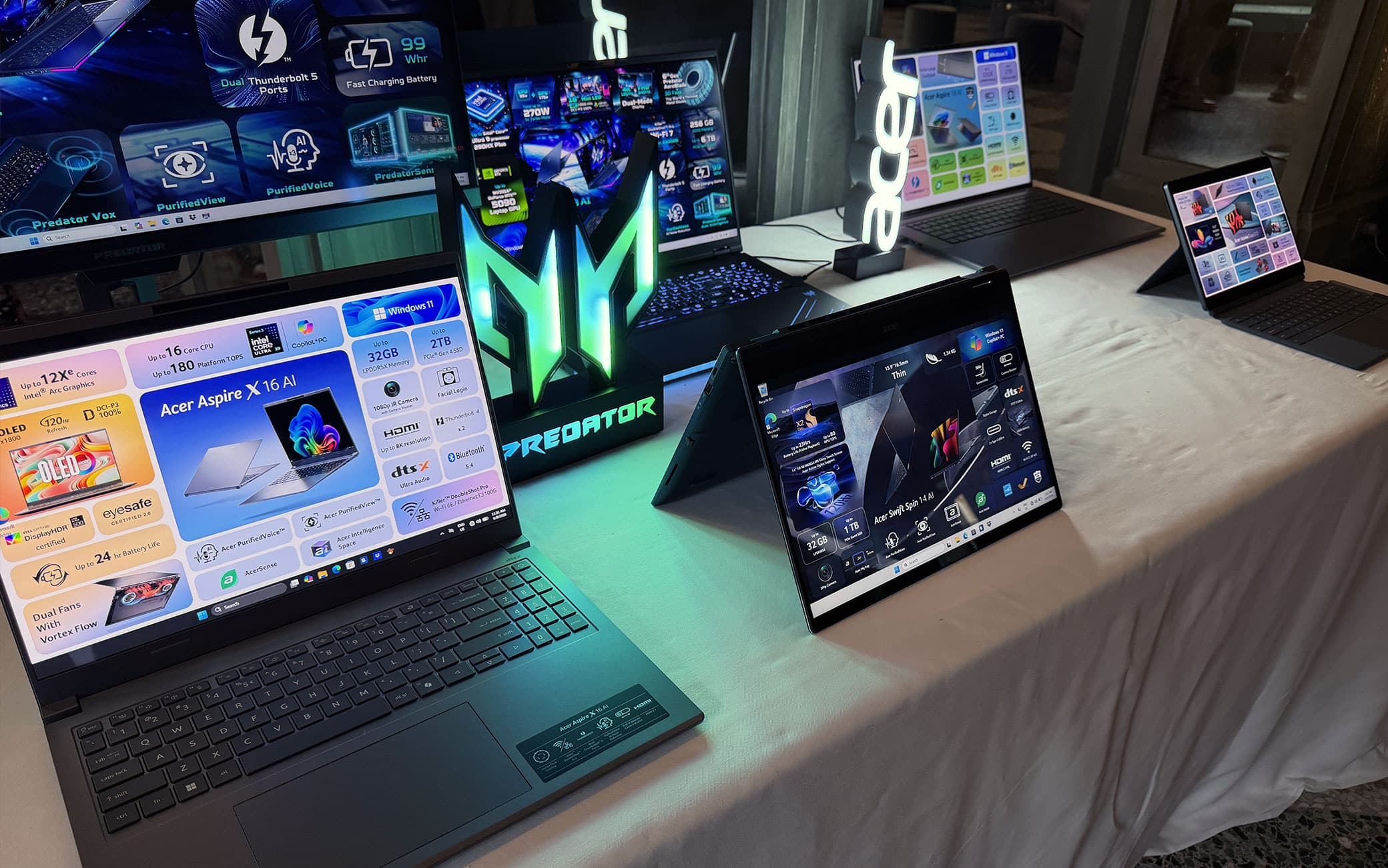I prodotti consumer di Acer, nelle linee Swift e Aspire