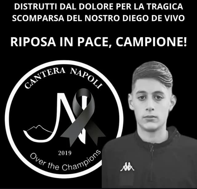 Il cordoglio della squadra di calcio