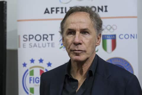 IPA41778652 - Play for the future presented in Naples the first results of the Milan Foundation project with AC Milan vice-president Franco Baresi and the Italian Minister of Justice of the Meloni government Carlo Nordio, the project involves young people put on probation in penal circuits aimed at their social reintegration through sports education.