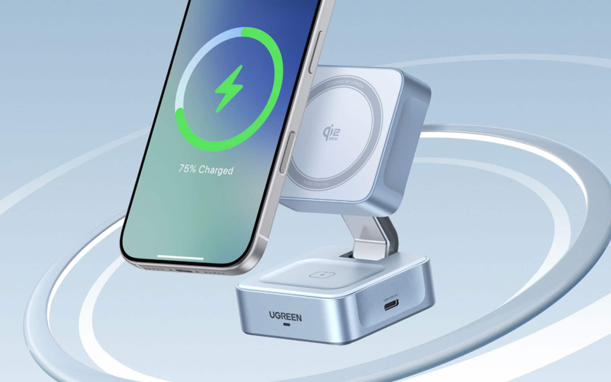 MagFlow 2-in-1 Magnetic Wireless Charger 25W