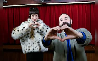 Sanremo : Teatro Ariston . 75° Festival della canzone italiana . Nella foto :  Coma Cose