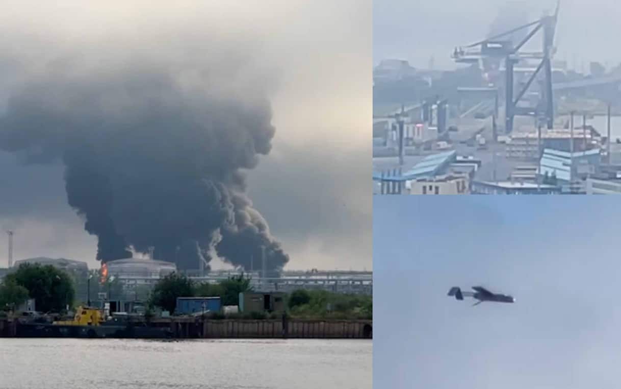 Russian Oil Terminal Under Attack by Ukrainian Drones