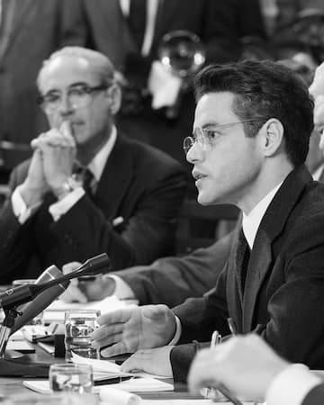 Rami Malek is David Hill in OPPENHEIMER, written, produced, and directed by Christopher Nolan.