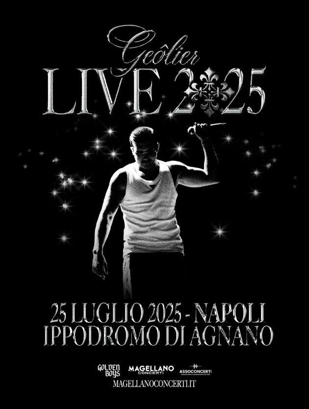 Geolier, locandina del live all'Ippodromo di Agnano nel 2025