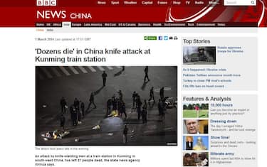 Cina: massacro nella metropolitana, 27 uccisi a coltellate