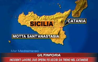 Catania, due operai travolti sui binari