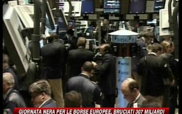 Borse europee giù, bruciati oltre 300 miliardi