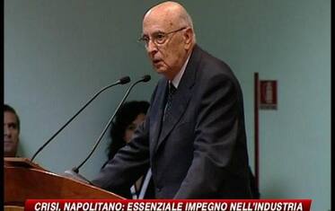Napolitano: "Essenziale l'impegno nell'industria"