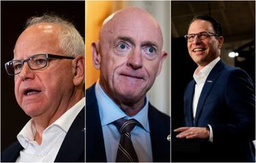 Tim Walz, Mark Kelly e Josh Shapiro