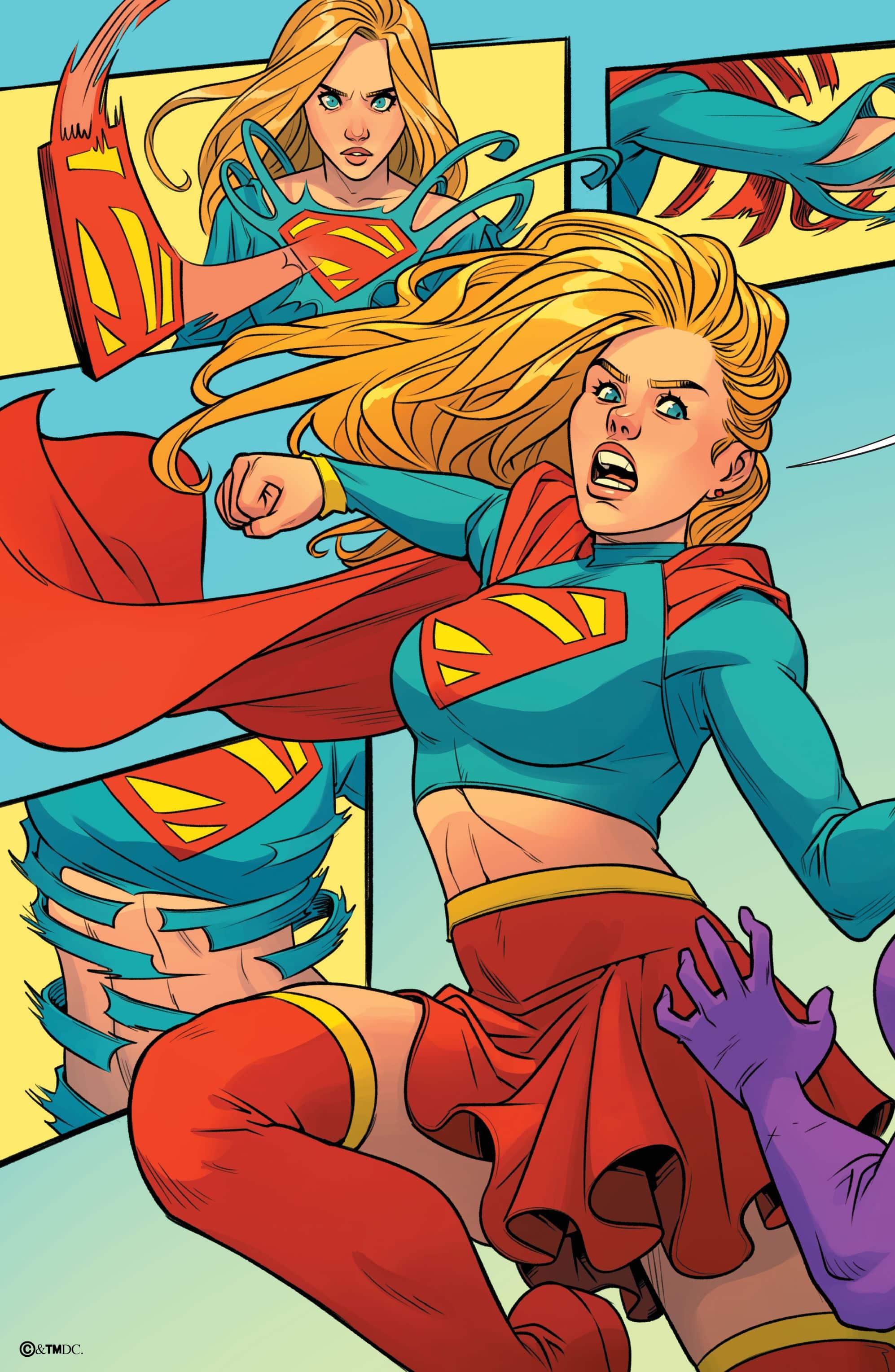 Una tavola tratta da "Supergirl - Disavventure a Midvale" di Sophie Campbell, Paulina Gauncheau, Rosie Kämpe, Tamra Bonvillain, Kendall Goode e Marissa Louise (DC Comics - Panini)
