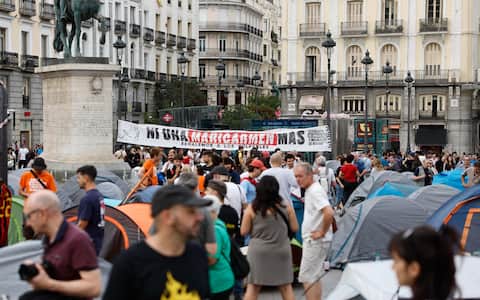 madrid protesta casa puerta del sol