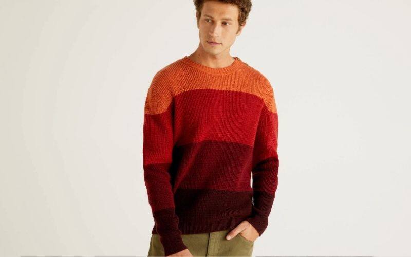 Maglia multicolor con bottoni 