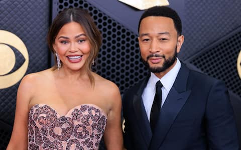 IPA70872984 - Mandatory Credit: Photo by Javier Rojas/PI via ZUMA Press Wire/Shutterstock (16499353gu).Chrissy Teigen and John Legend on the red carpet of the 68th Annual Grammy Awards on Sunday February 1, 2026 at Crypto.com Arena in Los Angeles, California..2026 Grammy Awards - Arrivals, Los Angeles, California, USA - 01 Feb 2026